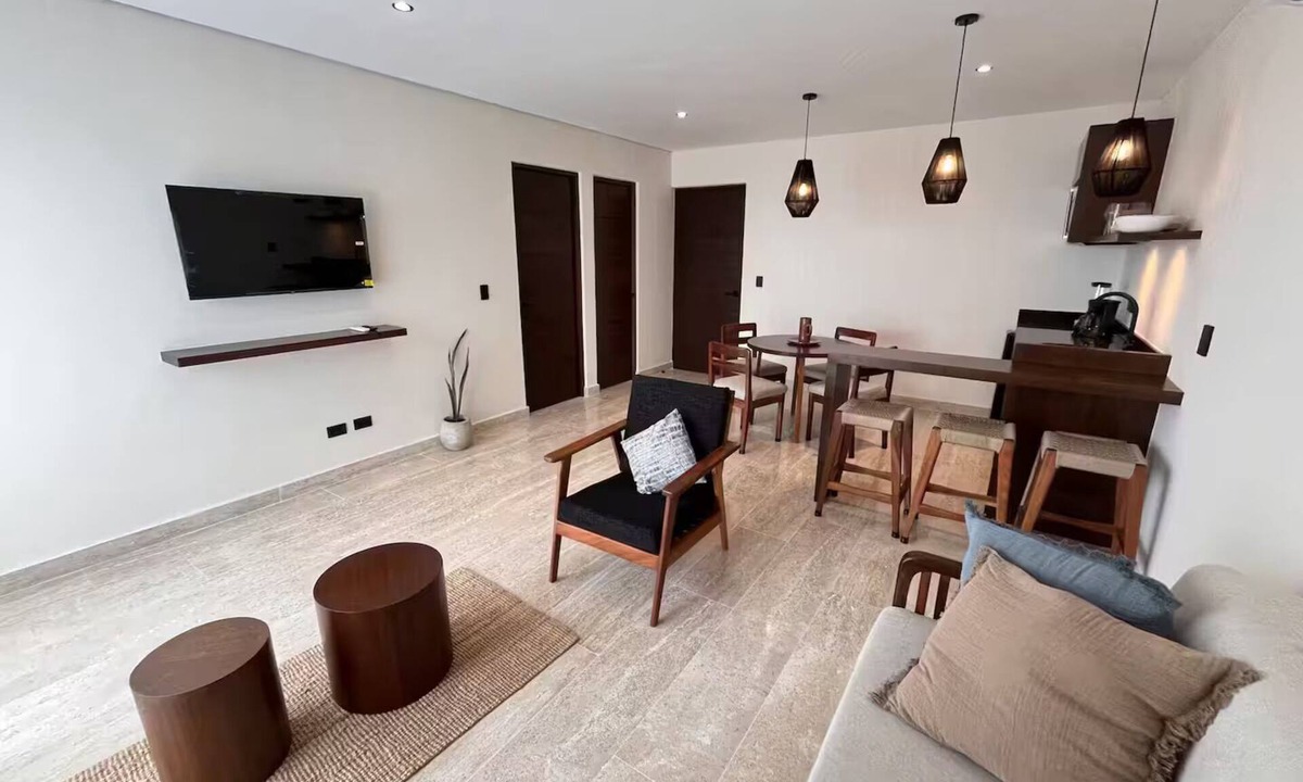 Mahahual Apartment | Apartment Balcony to Paradise: Sea and Jungle