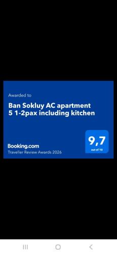 Siem Reap Apartment | Ban Sokluy AC apartment 5 1-2pax including kitchen