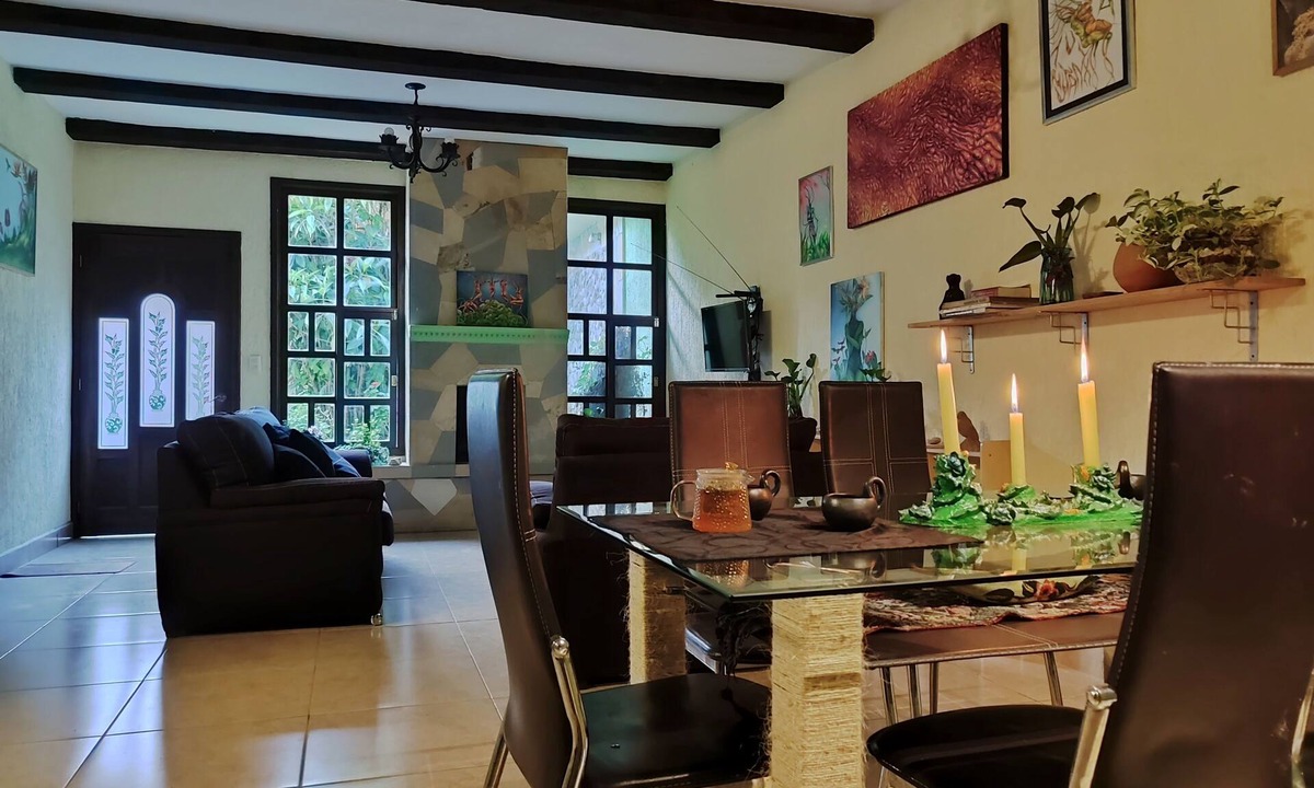 Ojo de Agua House | Blood and Wisdom Home - Art Gallery Lodging, art, clay, and cardboard crafts