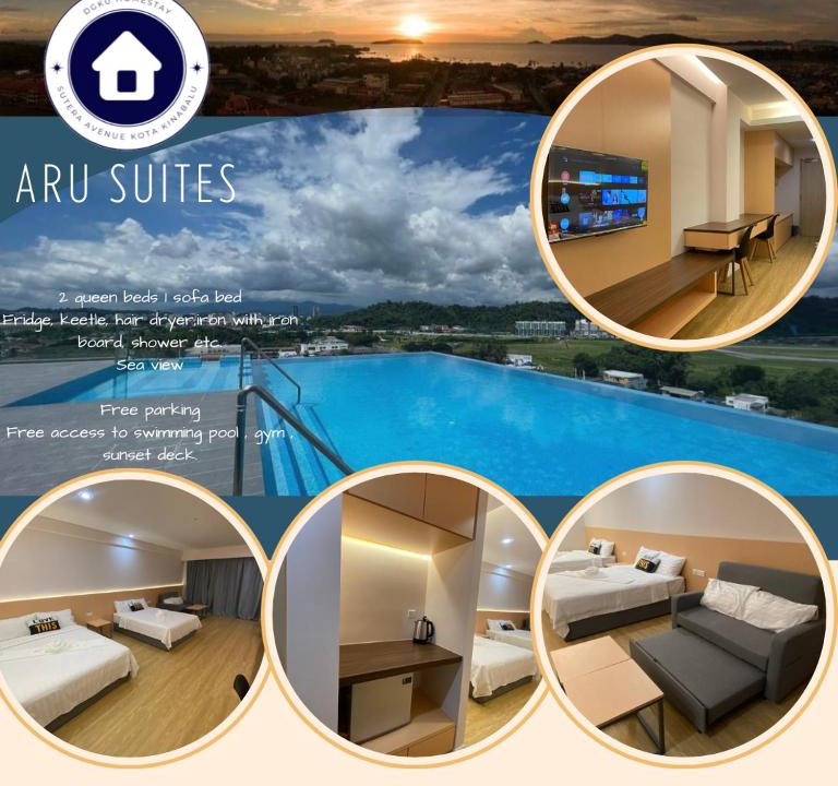 Tanjung Aru Apartment | Dgku homestay ARU SUITES