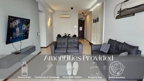 Seri Tanjung Pinang Apartment | Family Seaview Suite with 3 Rooms by The Only Bnb