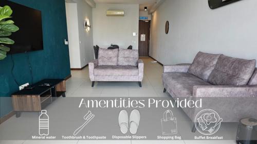Seri Tanjung Pinang Apartment | Family Seaview Suite with 3 Rooms by The Only Bnb