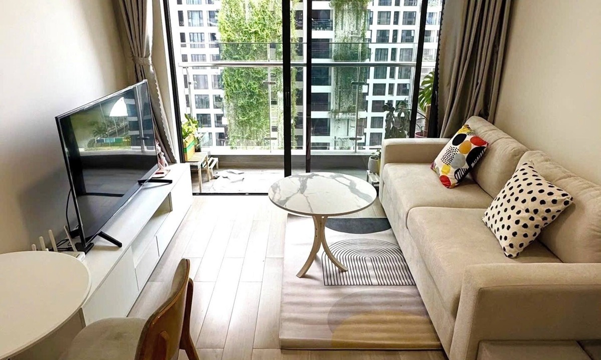 District 9 Apartment | Fully Furnished 1BED-1BATH Luxury Masteri Apartment, 5 mins walk to Vincom Mall