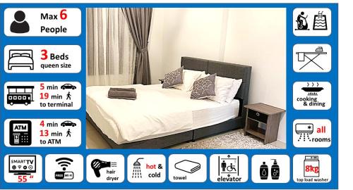 Hulu Kinta Apartment | Lvl 22 City Park View 3BR Full Aircond with Pool at Casa Kayangan Meru