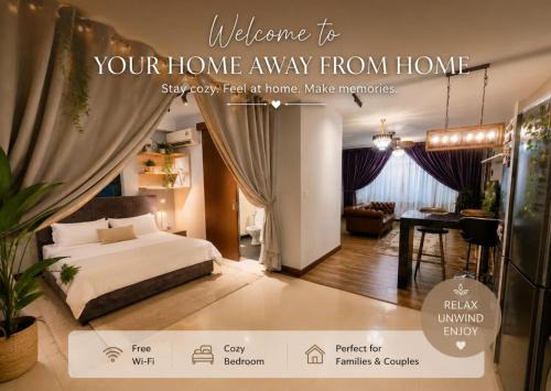 Shah Alam Apartment | Minimalist Studio Trefoil Setia Alam linked bridge to Mall and Convention Centre near to NIH Peninsula