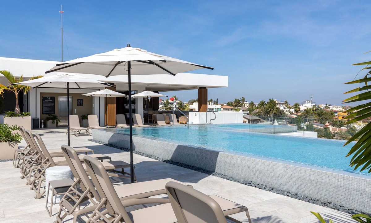 Bucerias Condo | Modern 2BR Golden Zone | Top Floor | Ocean View