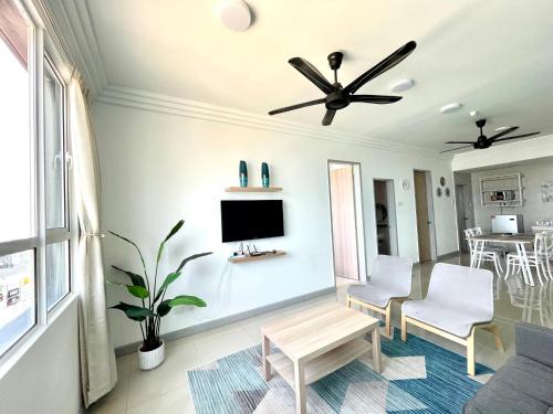 Kampung Tanjung Kapur Apartment | New Seaview Families Suite - Breezy Blue