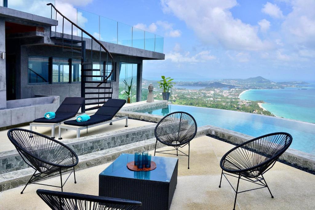 Lamai Villa | Paradise Villa Elysium - Sea View Infinity Pool with Waterfall & Jacuzzi