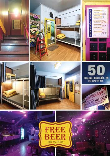 Hang Bac Hostel | Viet Vintage Hostel n Pub - Soft mattress - Free beer on Wed,Thu,Fri,Sat