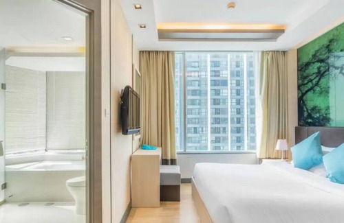 Phra Khanong Nuea Apartment | Charming Sky Bay Suite near BTS Phrakanong 简约迷人房近轻轨站 U3
