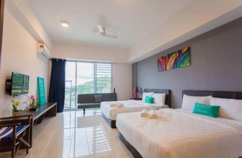 Tanjung Aru Apartment | Aeropod 5B Near Airport 2 Queen Bed Netflix
