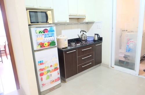 Thu Thiem Apartment | Bathtub, furnished kitchen, air conditioning, laundry and amazing balcony/bar