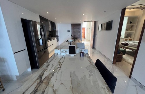 Bucerias Condo | Beachfront Luxury Penthouse in Mar Azul in Bucerias | Sleeps 6 | 2BR/2.5BA 🌊 Stay in style at this stunning brand-new beachfront penthouse in Bucerías. With 2 bedrooms plus a loft, 2.5 bathrooms, and 3 beds, this beautifully designed space