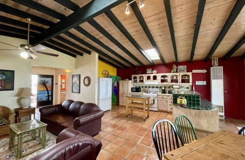 Lengueta Arenosa House | Beachfront with gorgeous Mexican flair and color. What you want in Mexico!