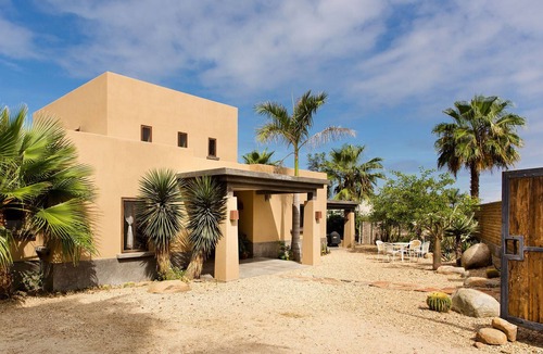 Todos Santos House | Beautiful Adobe Built House with Ocean View, Solar Heated Pool, and Great Garden