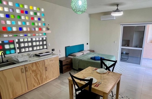 Colonia Andres Apartment | Cozy 1-bedroom studio in adorable San Miguel de Cozumel with AC