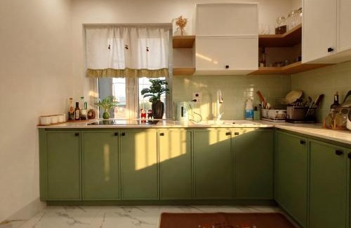 Cao Bang House | COZY HOME - Green kitchen with 2 bedrooms