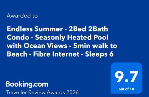 El Tezal Apartment | Endless Summer - 2Bed 2Bath Condo - Seasonly Heated Pool with Ocean Views - 5min walk to Beach - Fibre Internet - Sleeps 6