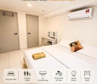 Taman Midah Apartment | N2 Big TV Karaoke kids play Room duplex unit 8 pax