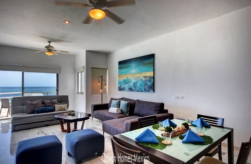 Puerto Morelos Condo | Oceanfront Luxury Townhome Condo Wifi 3 Smart TV'S Pool & Spa