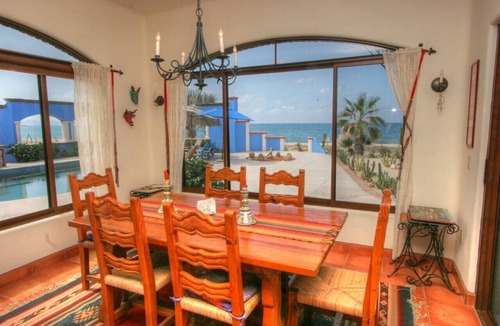 El Cardonal House | Private Beachfront House with Heated Pool in Quaint Coastal Town