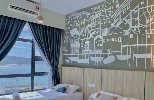 Downtown Kota Kinabalu Apartment | Seaview JQ3A 2R1B 5pax Suria Mall, Gaya Street