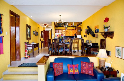 San Miguel Condo | Stunning Decorated Condo Rare Ocean Setting Snorkling paradise walk to town best