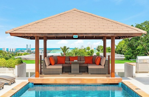 Nong Prue Villa | Sunset View Pool Villa 7BR/Sauna/Billiard/Dart Game/BBQ