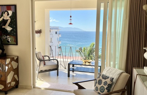 Amapas Condo | V177 LUXURY 1892 SQ FT 2 BEDROOM CONDO ROMANTIC ZONE 1/2 BLOCK LOS MUERTOS BEACH