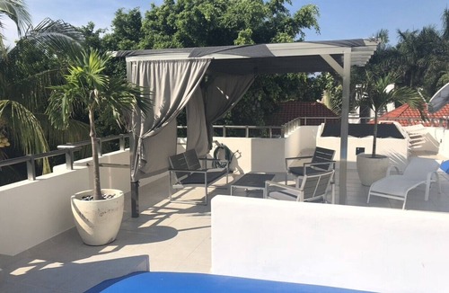 Playacar Fase I Villa | VILLA LA PERLA BLANCA spacious 4 Bedroom/4 baths/beautiful pool/roof sunbed.