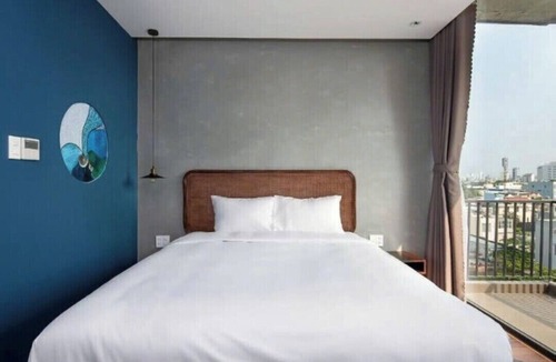 Phuong 8 Apartment | Warm blue apartment in Tan Dinh, D1 - Near Pink Church