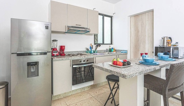 2-bedroom apartment in enchanting Tulum with WiFi, AC
