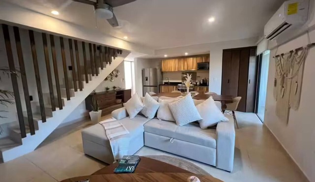 2-bedroom apartment in gorgeous Tulum with AC, fitness room, WiFi