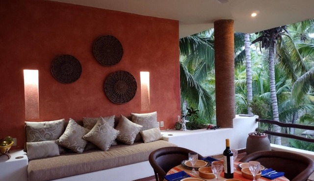 Beautiful contemporary beach view condo in La Manzanilla