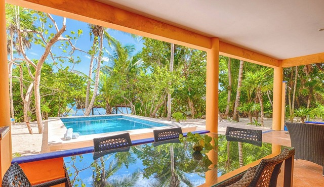 Bright and airy beachfront villa located in Soliman Bay with a New Pool