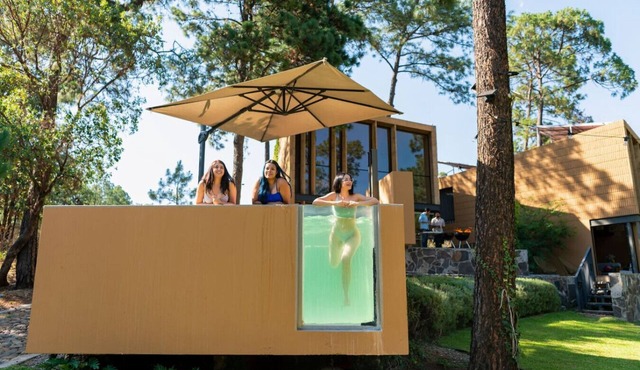 Cabaña lujo Alberca climatizada