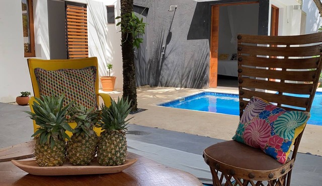 CENTRAL PRIVATE HOME WITH PRIVATE POOL, 3 BLOCKS FROM THE MALECON in Cozumel