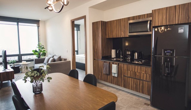Fully equipped kitchen, high speed internet, comfy king-size bed and a small sofa bed.