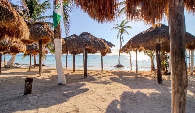 Ground-floor condo with plunge pool, private patio, AC, & WiFi - near beach