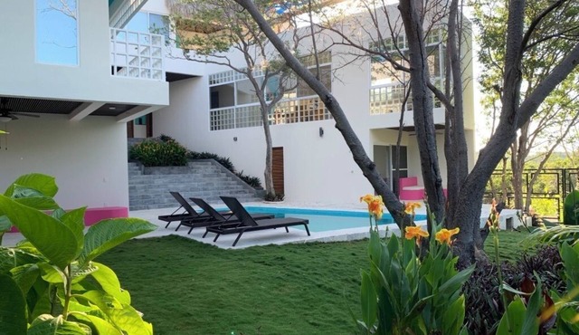 Luxurious villa with private pool, garden and balconies with spectacular views.