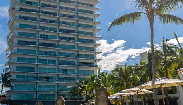 Luxury 1-bedroom apartment at Icon Vallarta 2-801 with an ocean view