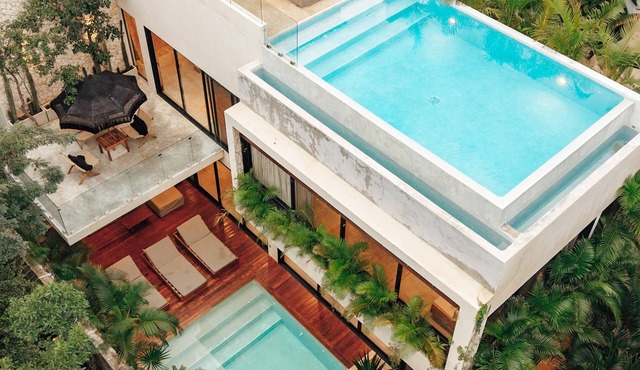 Luxury 4 Level Villa in Aldea Zama+Rooftop Infinity Pool+Private Backyard Pool in Tulum
