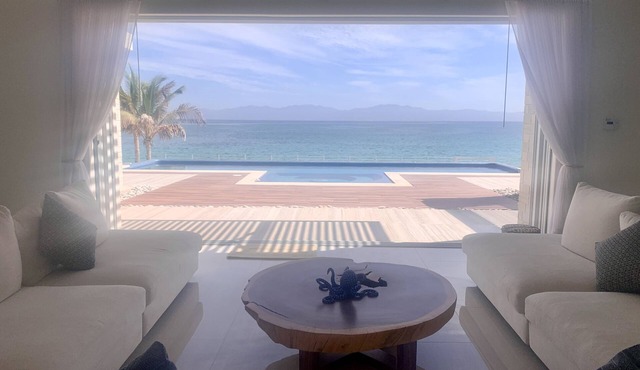 Modern beachfront house with pool in La Ventana