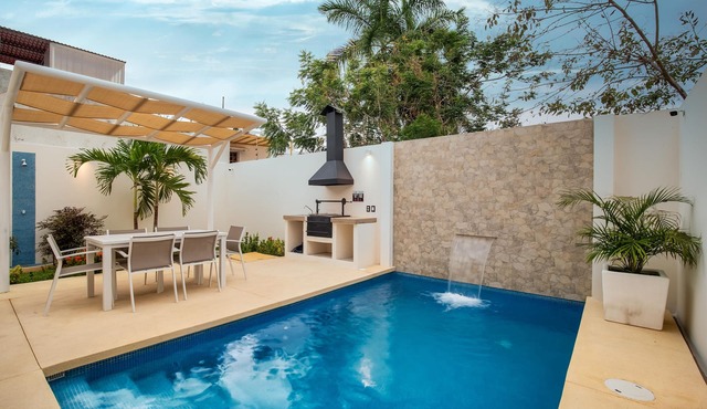 Modern & centrally located with private pool & BBQ - Walk to Everything! in Crucecita