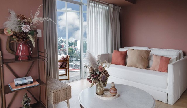 Modern Loft with private balcony, fast wifi and AC in Roma Norte.