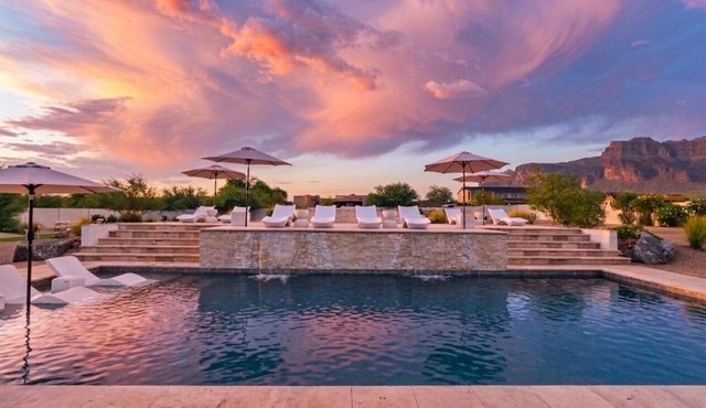 Mountain Views: Heated Pool & Spa, Pickleball, Game Room, Private 1 Acre Oasis in Apache Junction