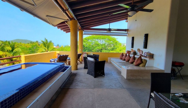 My Zihua Dream is a PENTHOUSE CONDO just steps from La Ropa Beach, 2 BR 3.5 BA