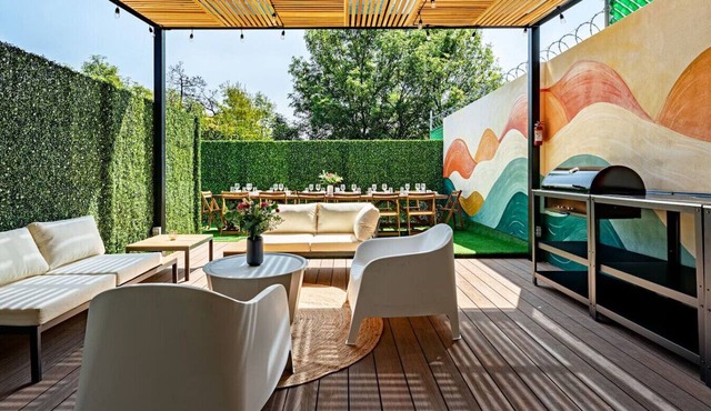 Spacious Condesa Stay, Rooftop Dining, BBQ