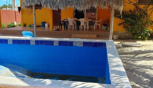 Spacious Gated Beach House with a pool. Less than 150 meters from the beach in Chelem