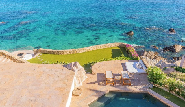 Striking Modern Villa Above a Rare Swimmable Cove — Chef & Butler Included